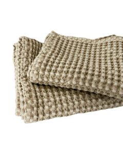 Organic Cotton Rustic Waffle Face Cloth