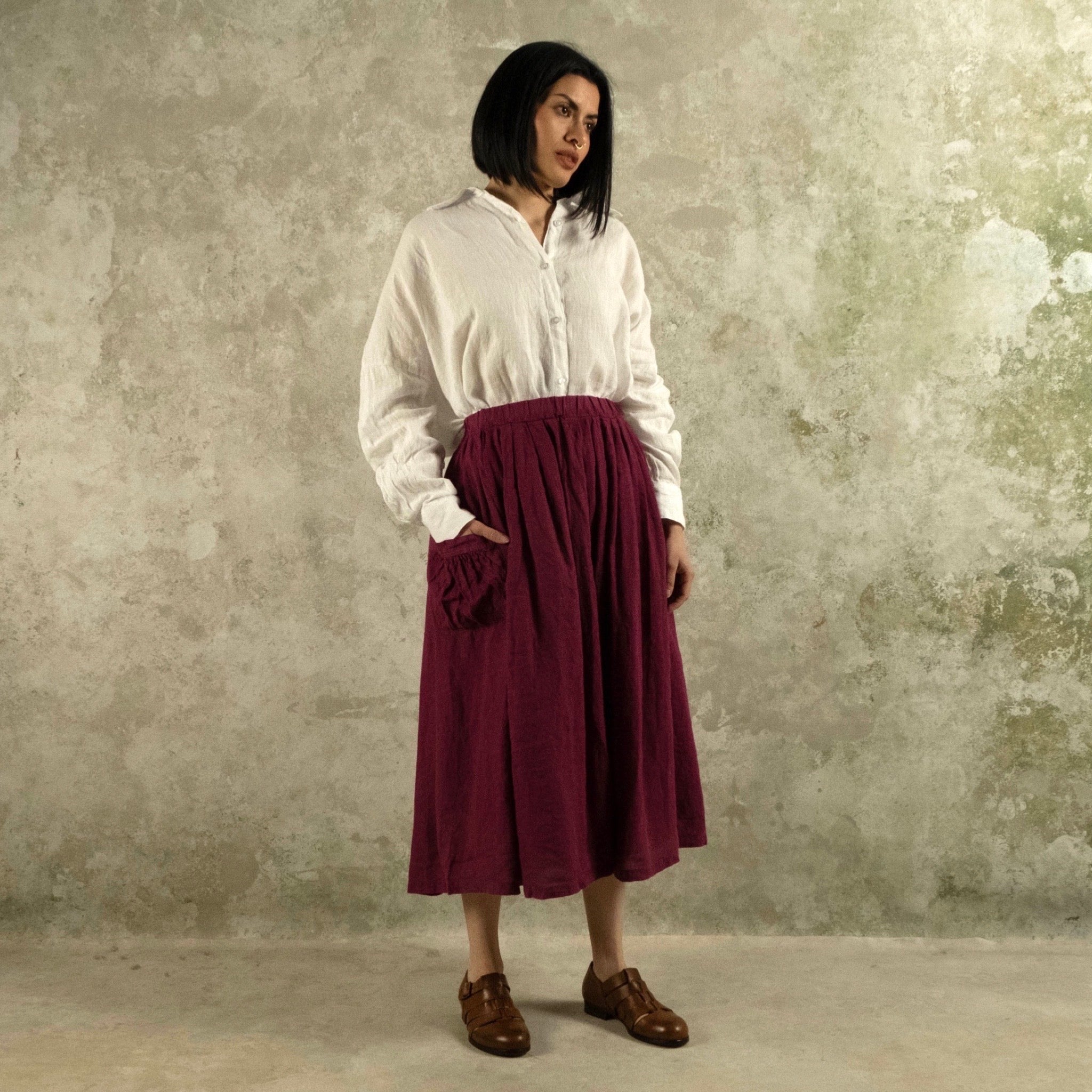 Montaigne Linen Pocket Skirt