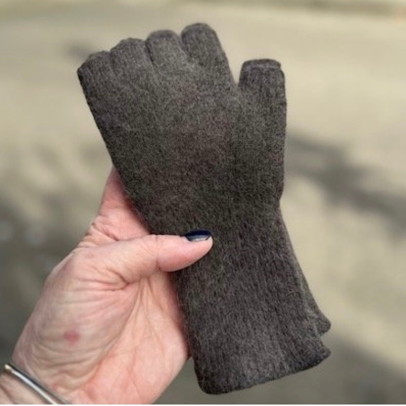 Penelope Durston Angora Lambs Wool Fingerless Gloves