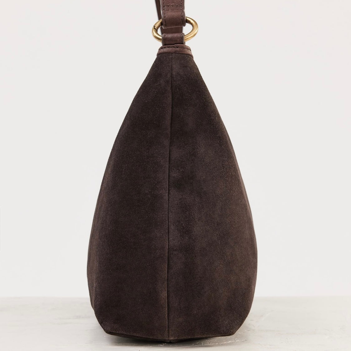 Juju & Co Chocolate Suede Slouchy Bag