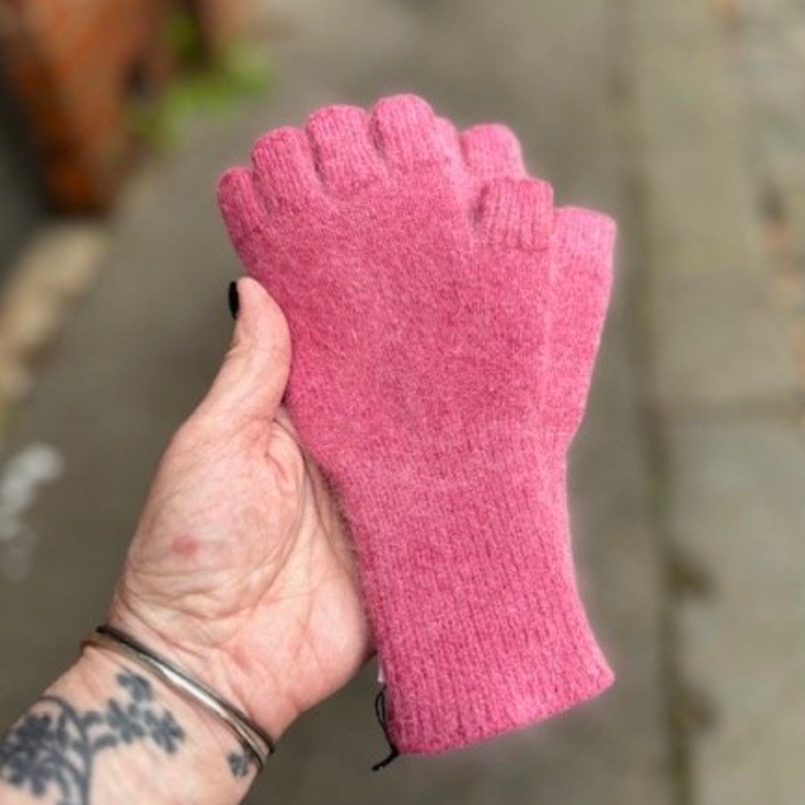 Penelope Durston Angora Lambs Wool Fingerless Gloves