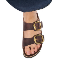 Birkenstock Arizona Big Buckle Oiled Habana Brown Leather Regular