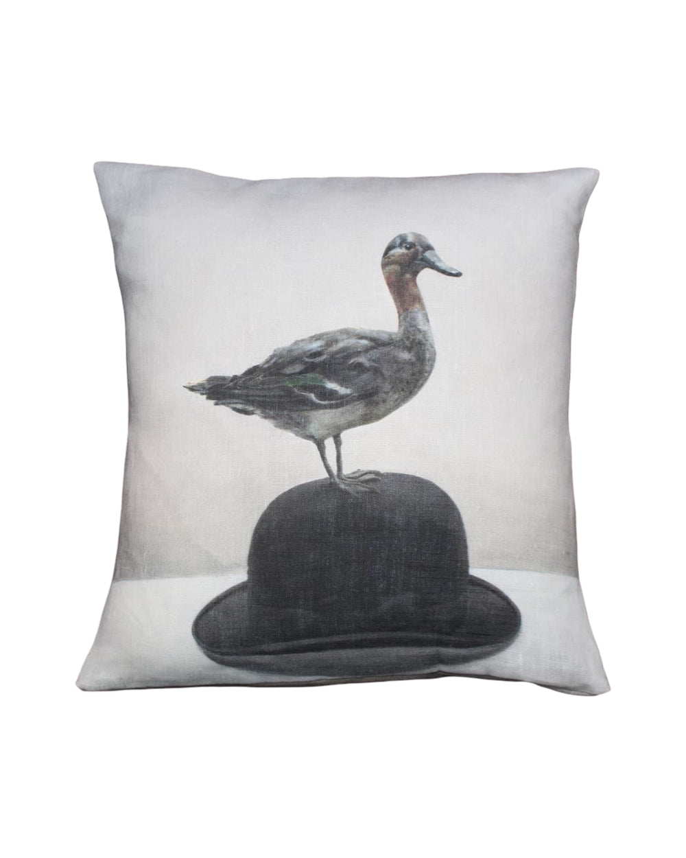 Anita Mertzlin Duck On A Hat Linen Cushion