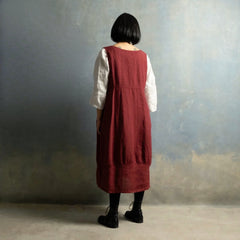 Montaigne Anaïs Linen Pinafore Smock Dress