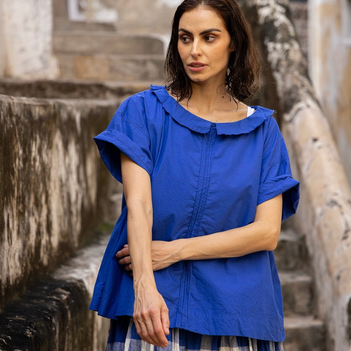 Meg by Design Mia Cotton Poplin Top