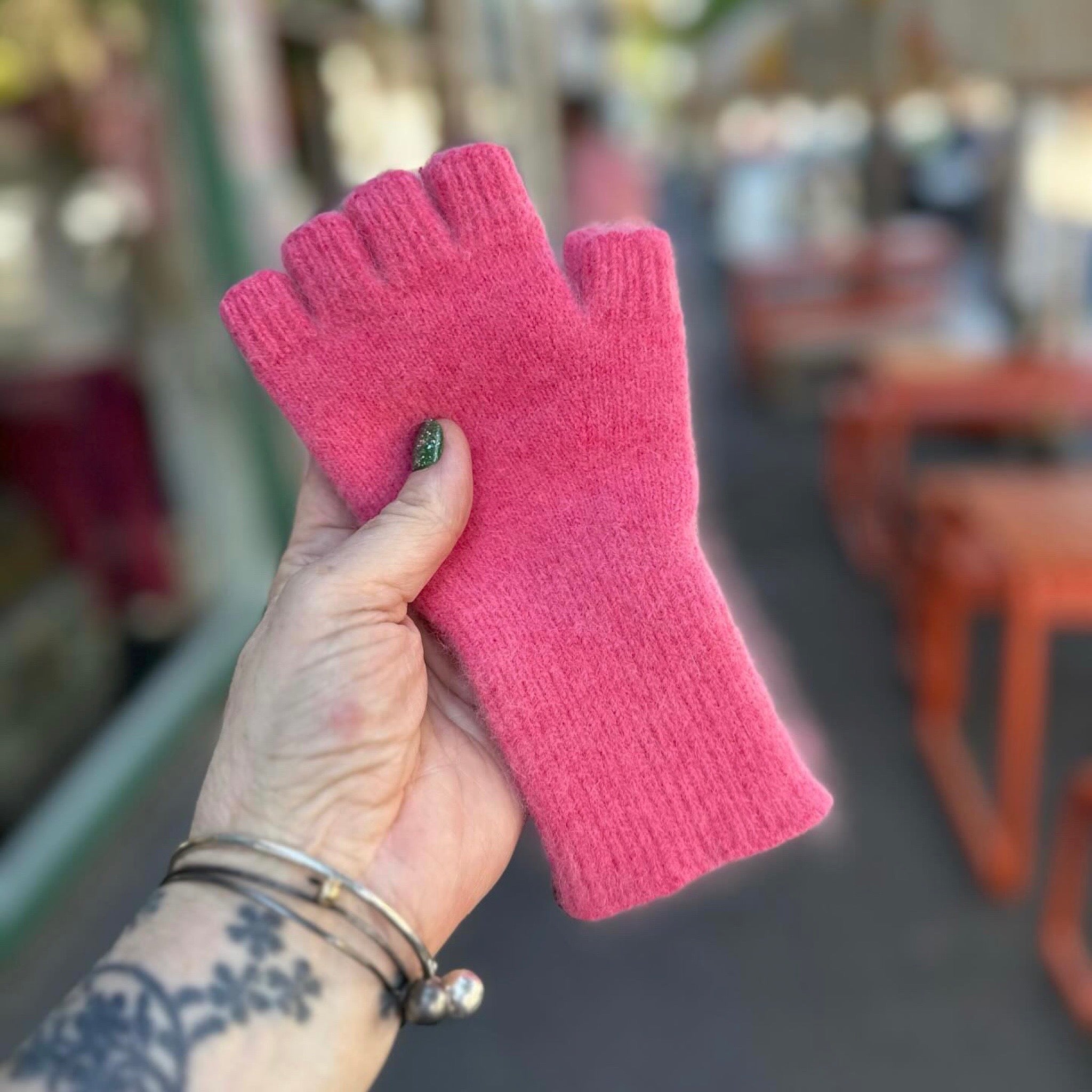 Penelope Durston Angora Lambs Wool Fingerless Gloves