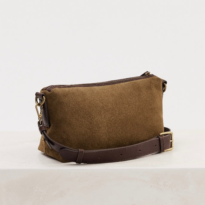 Juju & Co Chestnut Suede Teddy Bag