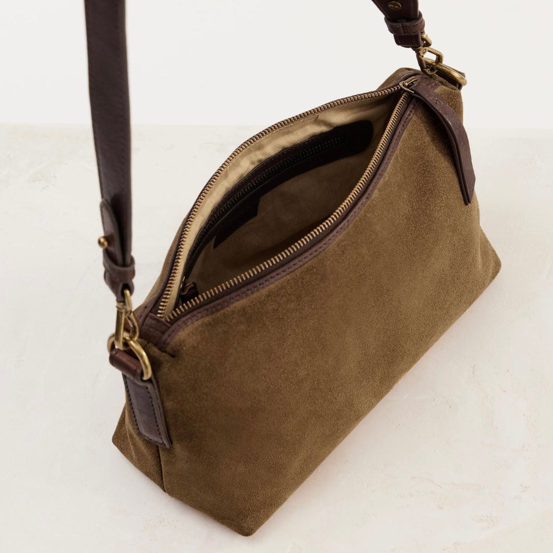 Juju & Co Chestnut Suede Teddy Bag
