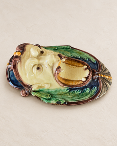 Thomas-Victor Sergent French Antique Majolica Wall Match Holder