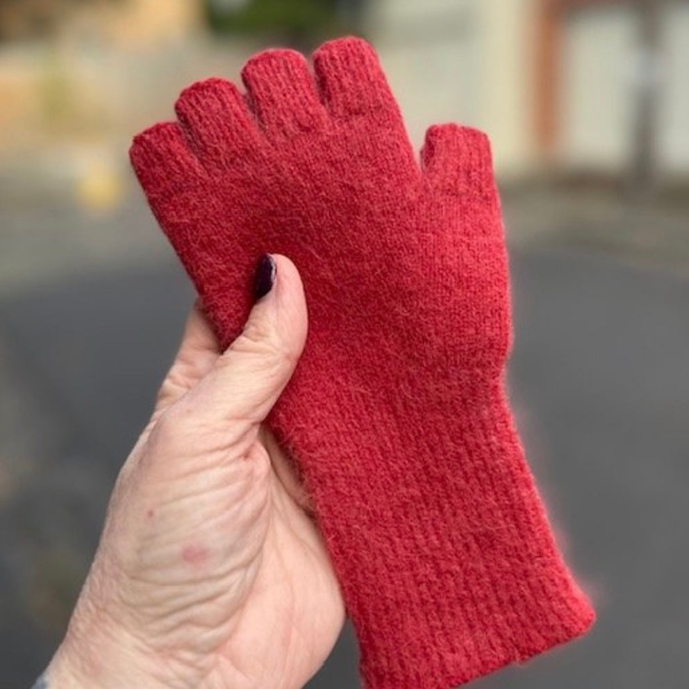 Penelope Durston Angora Lambs Wool Fingerless Gloves