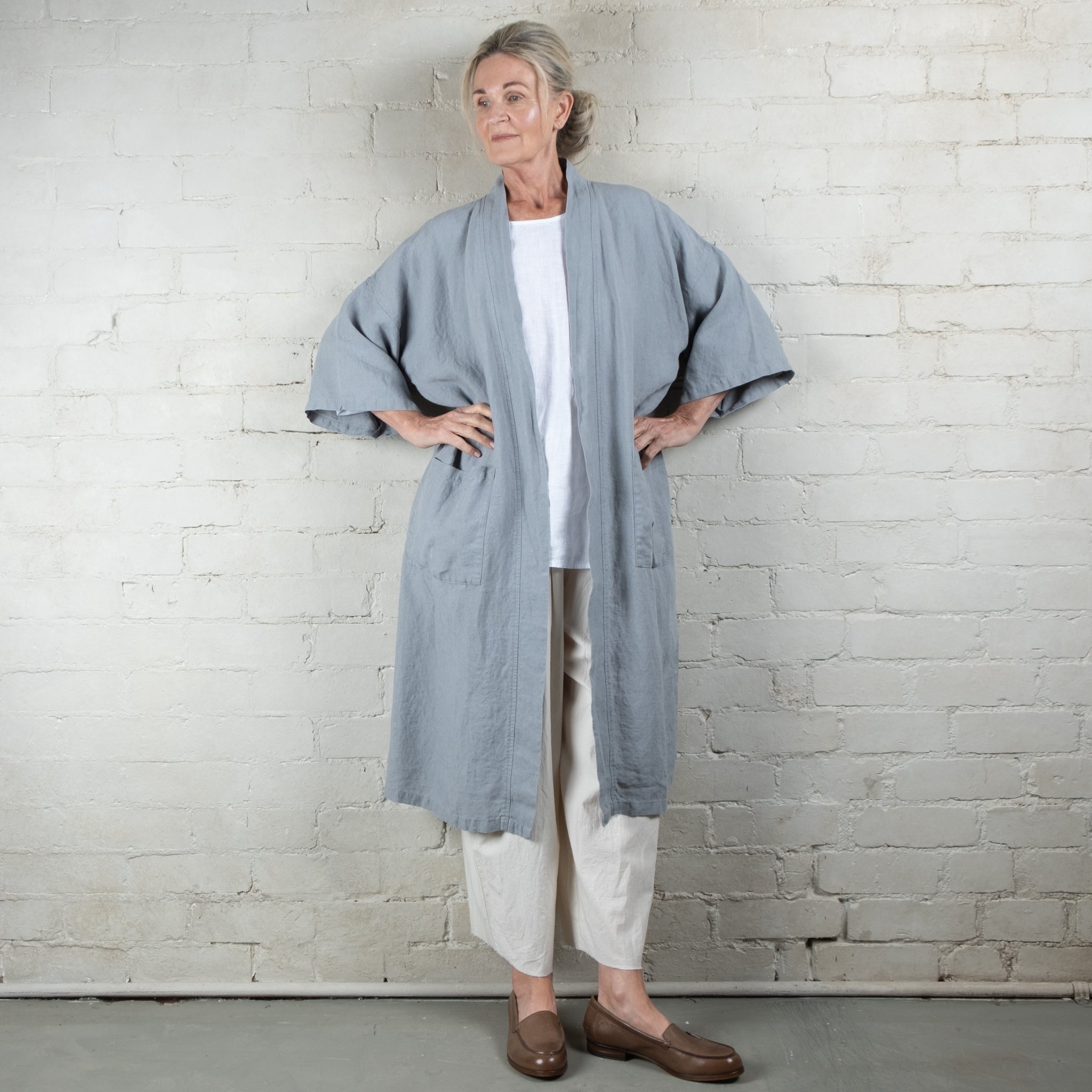 French Linen Robe