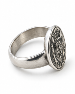 Manteau Noir Heraldic Sterling Silver Ring