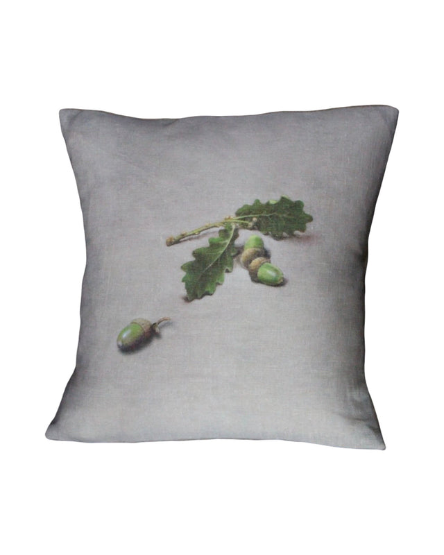 Anita Mertzlin Acorns and Leaves Linen Cushion