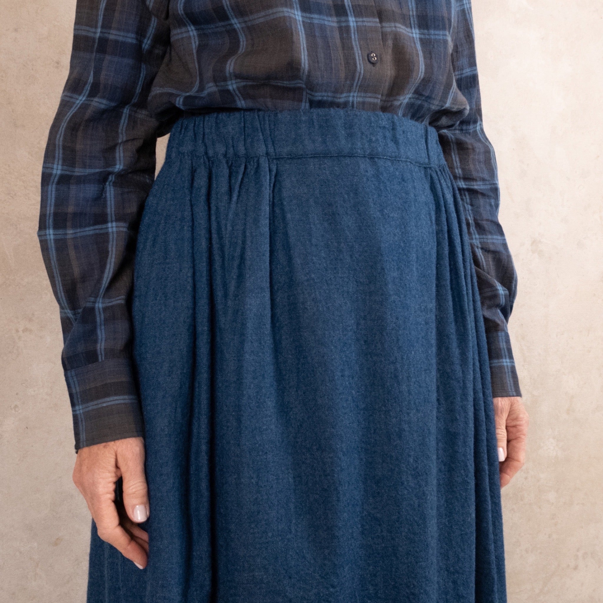 DVE Valli Embroidered Boiled Wool Skirt