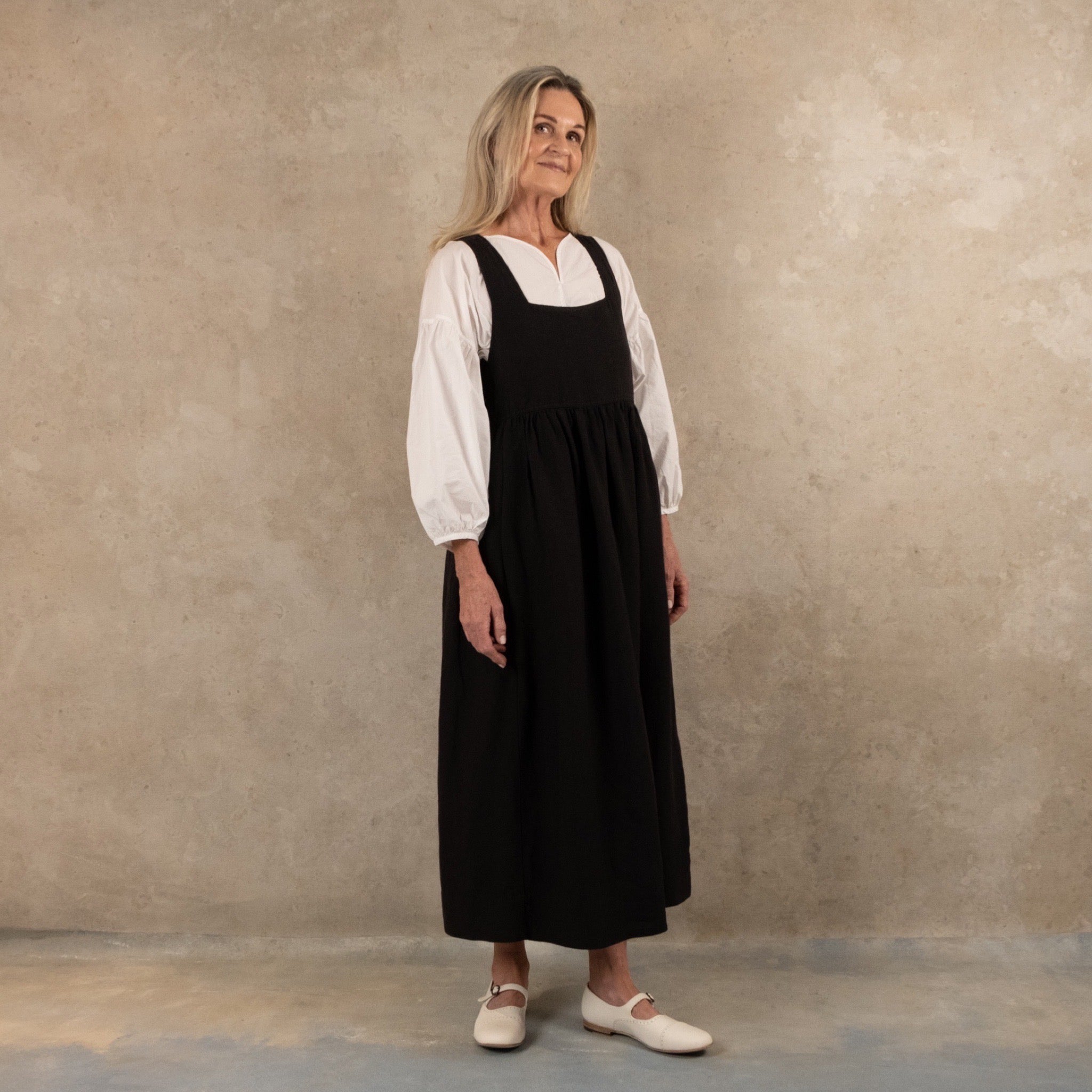 Linen pinafore dress clearance australia