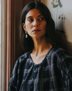 Montaigne Dante Linen Check Top