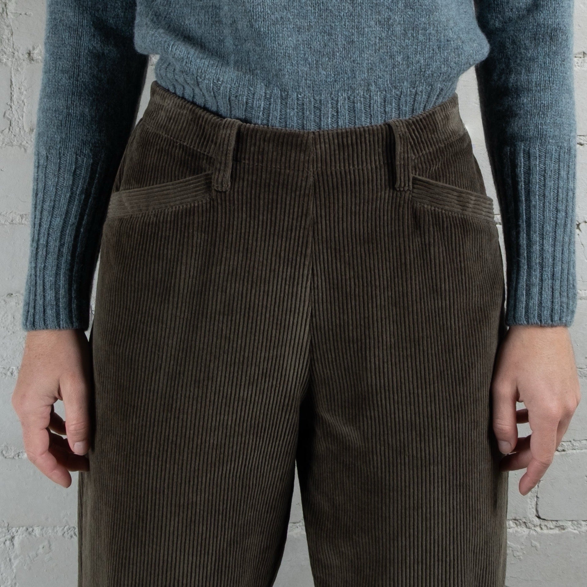 Violetta Par Manteau Noir Eloise Pull-On Corduroy Pants