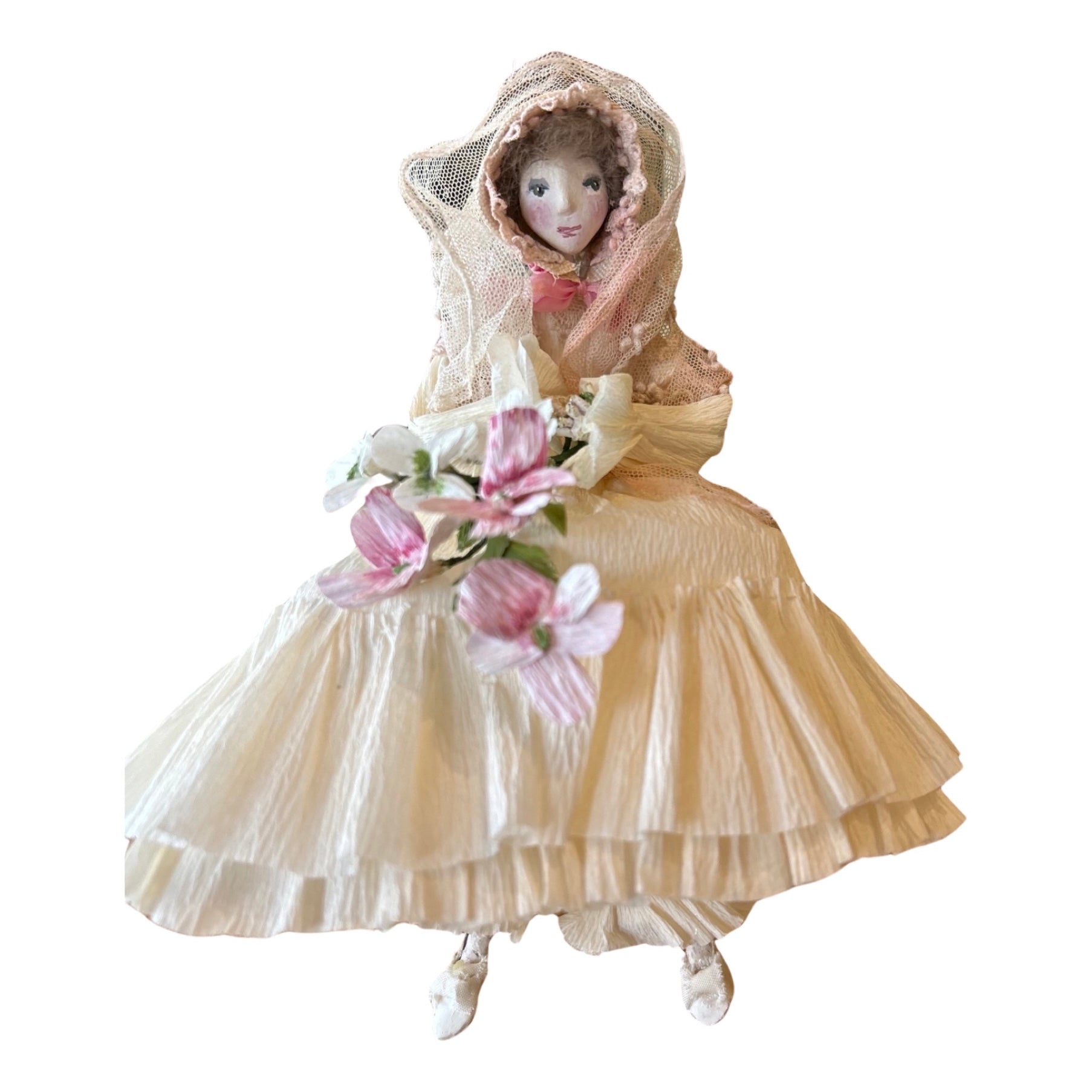 Josette Jane Eyre Bride wearing cream dress