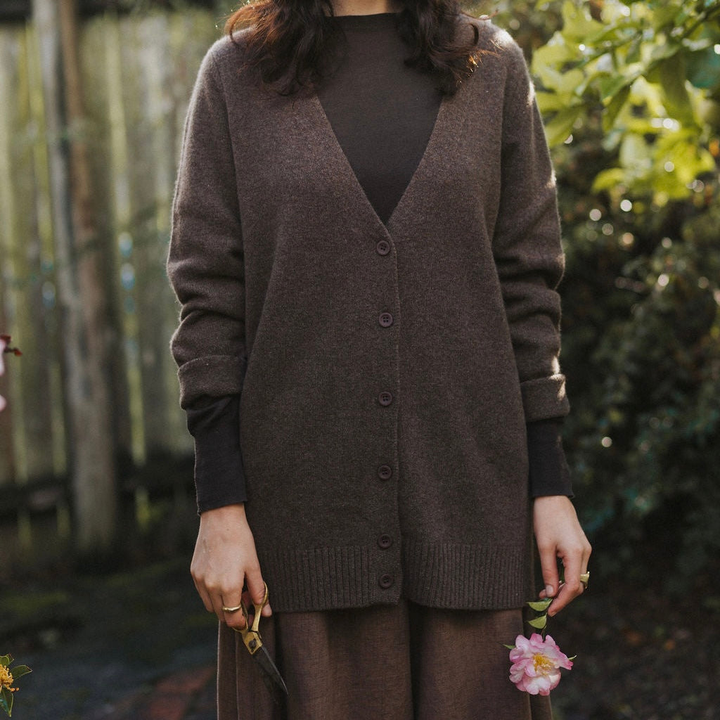 Montaigne Patou Lambswool Long Line Cardigan