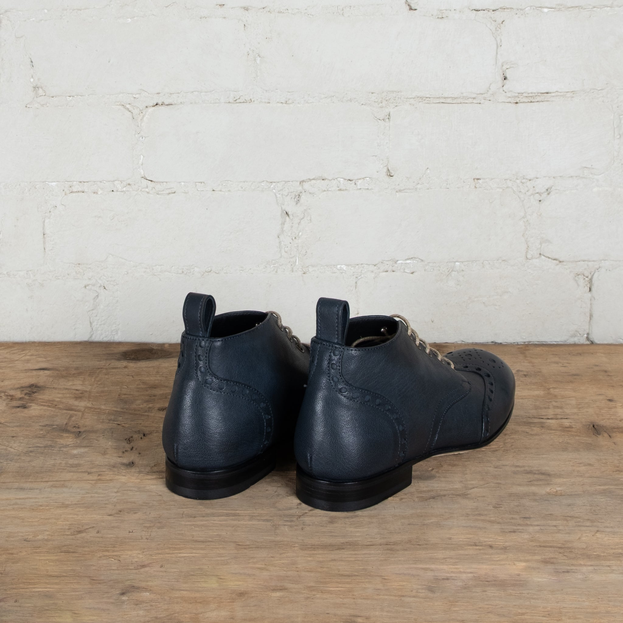 Victoria Varrasso Indigo Leather Bootlettes