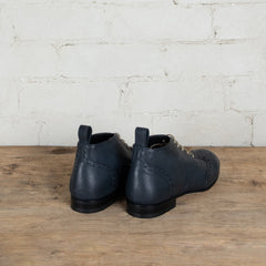 Victoria Varrasso Indigo Leather Bootlettes