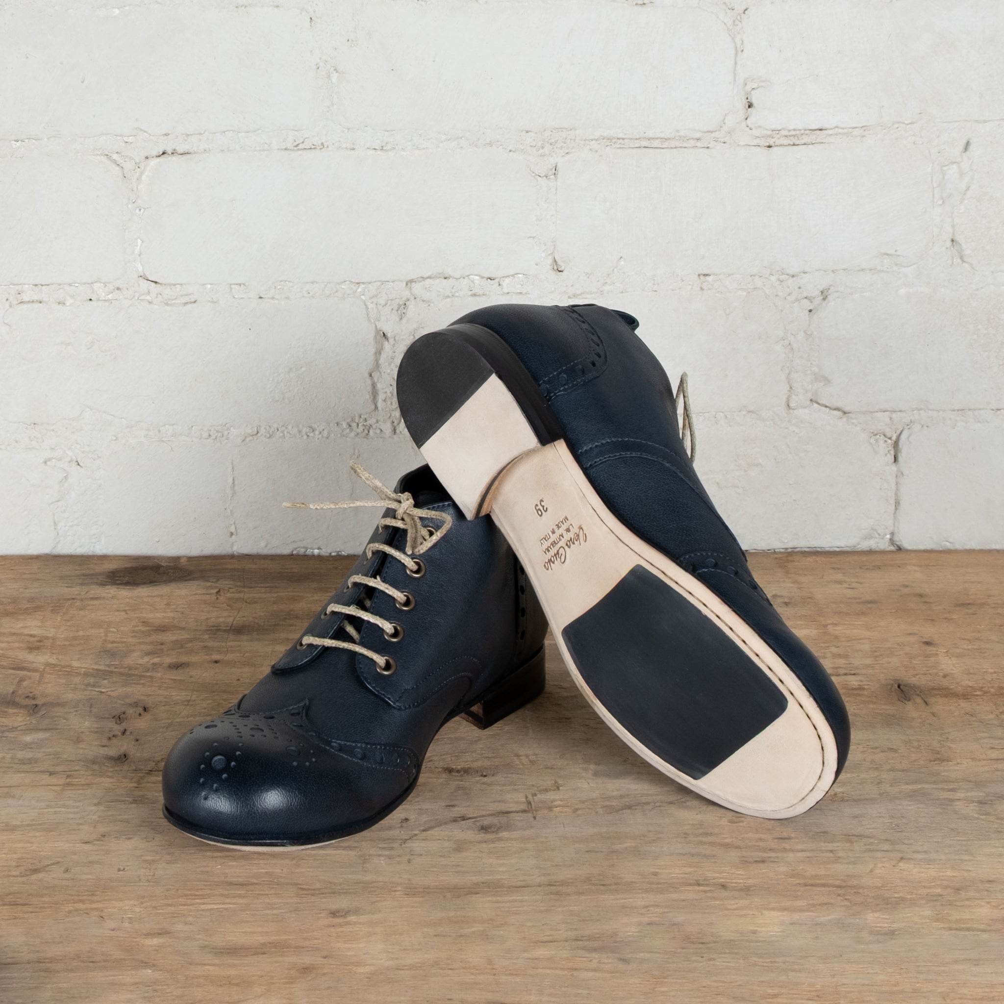 Victoria Varrasso Indigo Leather Bootlettes
