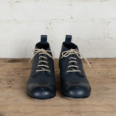 Victoria Varrasso Indigo Leather Bootlettes