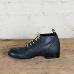 Victoria Varrasso Indigo Leather Bootlettes