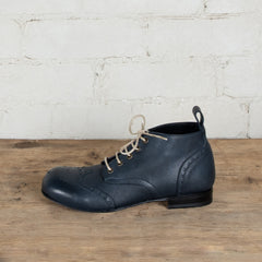 Victoria Varrasso Indigo Leather Bootlettes