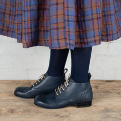 Victoria Varrasso Indigo Leather Bootlettes