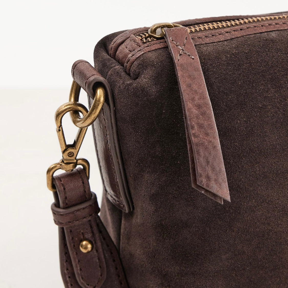 Juju & Co Chocolate Suede Teddy Bag