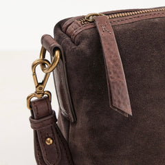 Juju & Co Chocolate Suede Teddy Bag