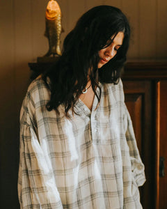 Montaigne Dante Linen Check Top