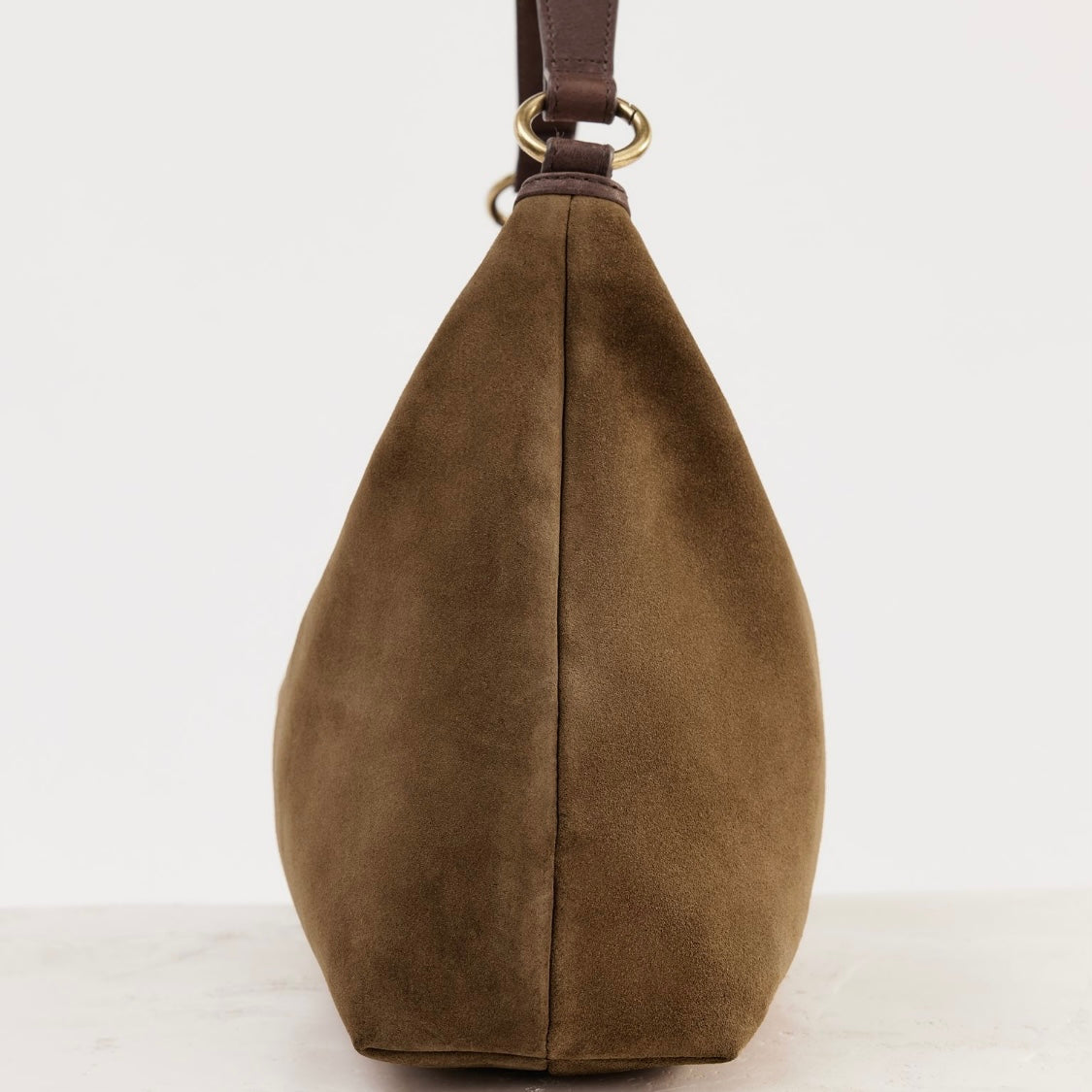 Juju & Co Chestnut Suede Slouchy Bag