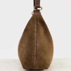 Juju & Co Chestnut Suede Slouchy Bag