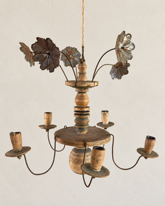 Antique Swedish Folk Art Hanging Candelabra