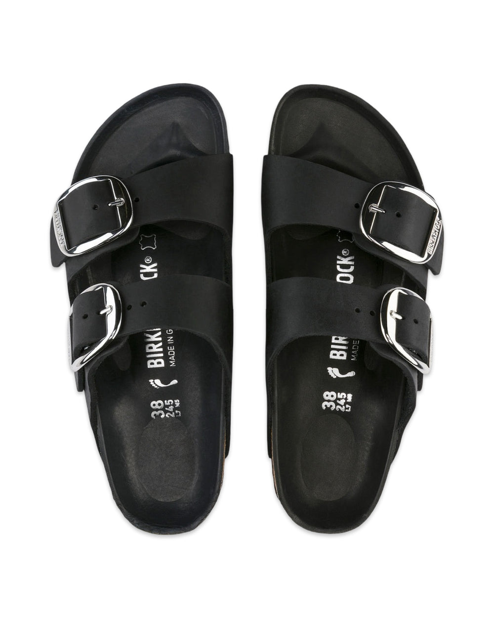 Birkenstock Arizona Big Buckle Oiled Black Leather Regular