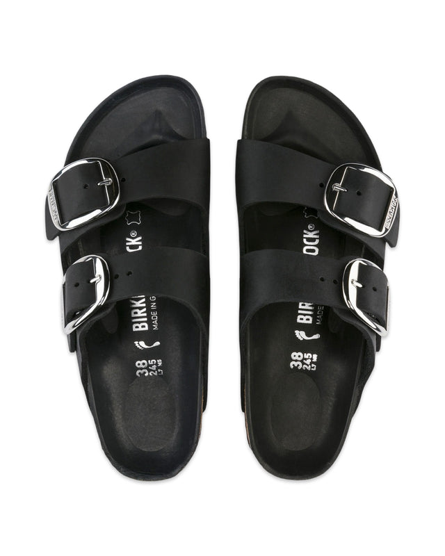 Birkenstock Arizona Big Buckle Oiled Black Leather Regular