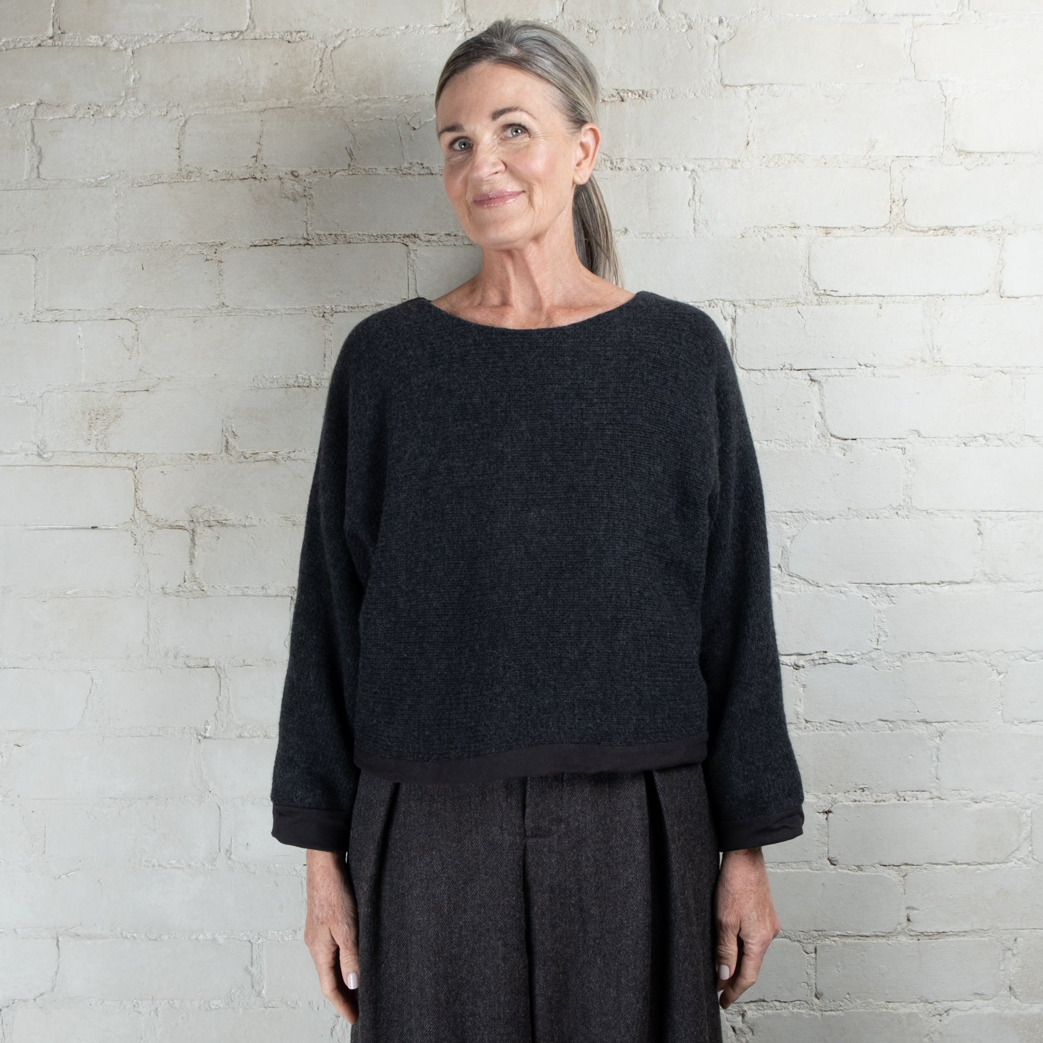 Elsa Esturgie Ozone Organic Cotton Lined Wool Sweater