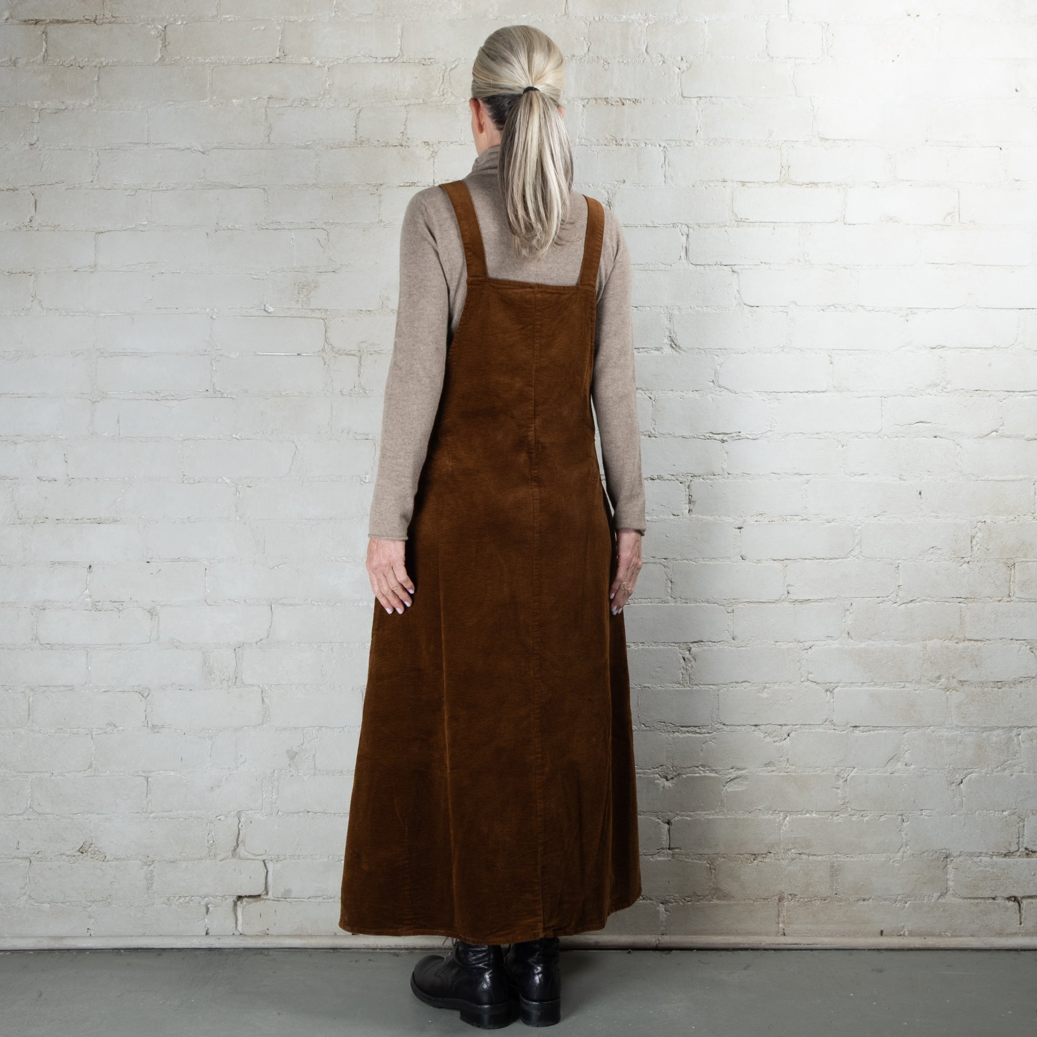 Montaigne Cotton Corduroy Overall Dress