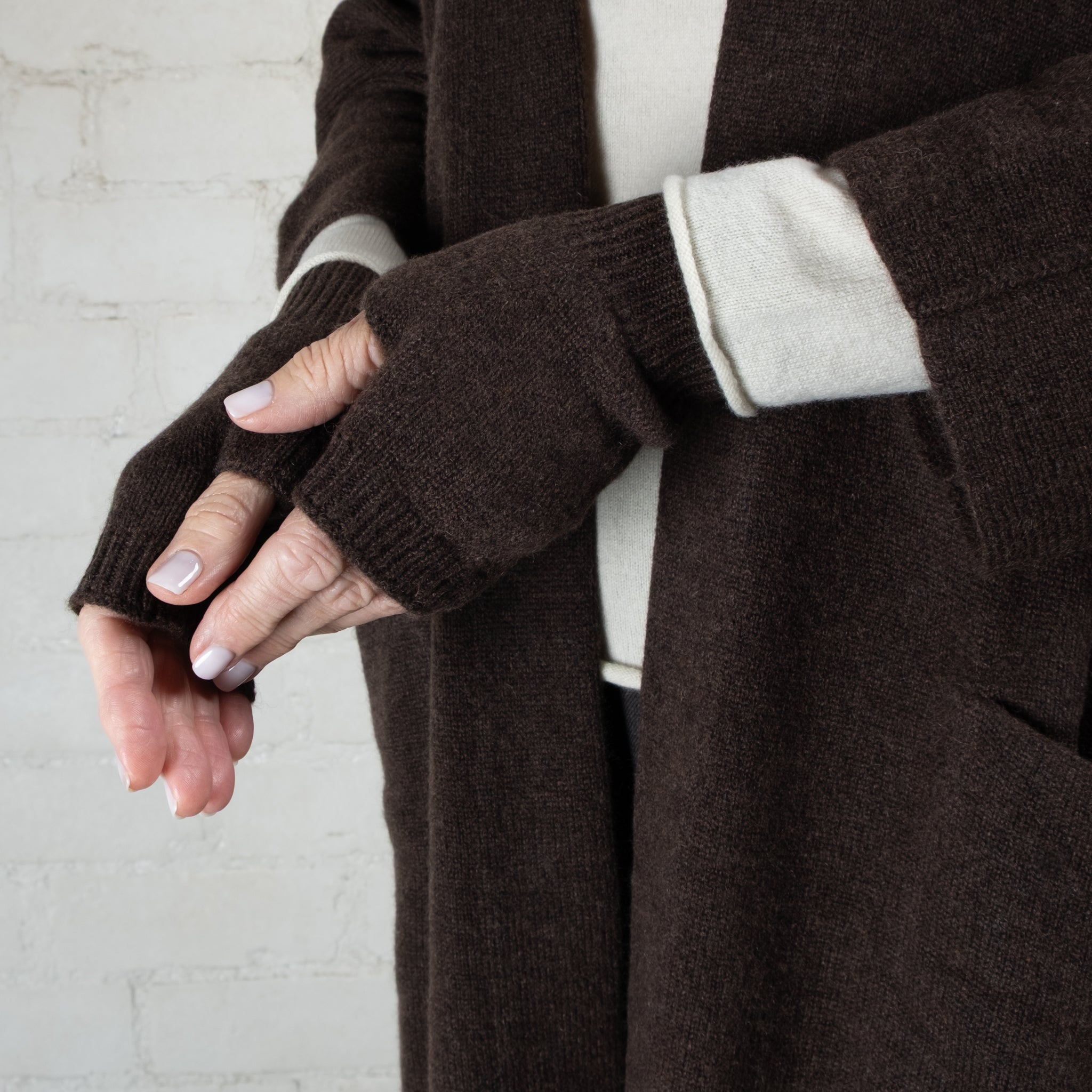 Cashmerism 100% Cashmere Fingerless Mittens