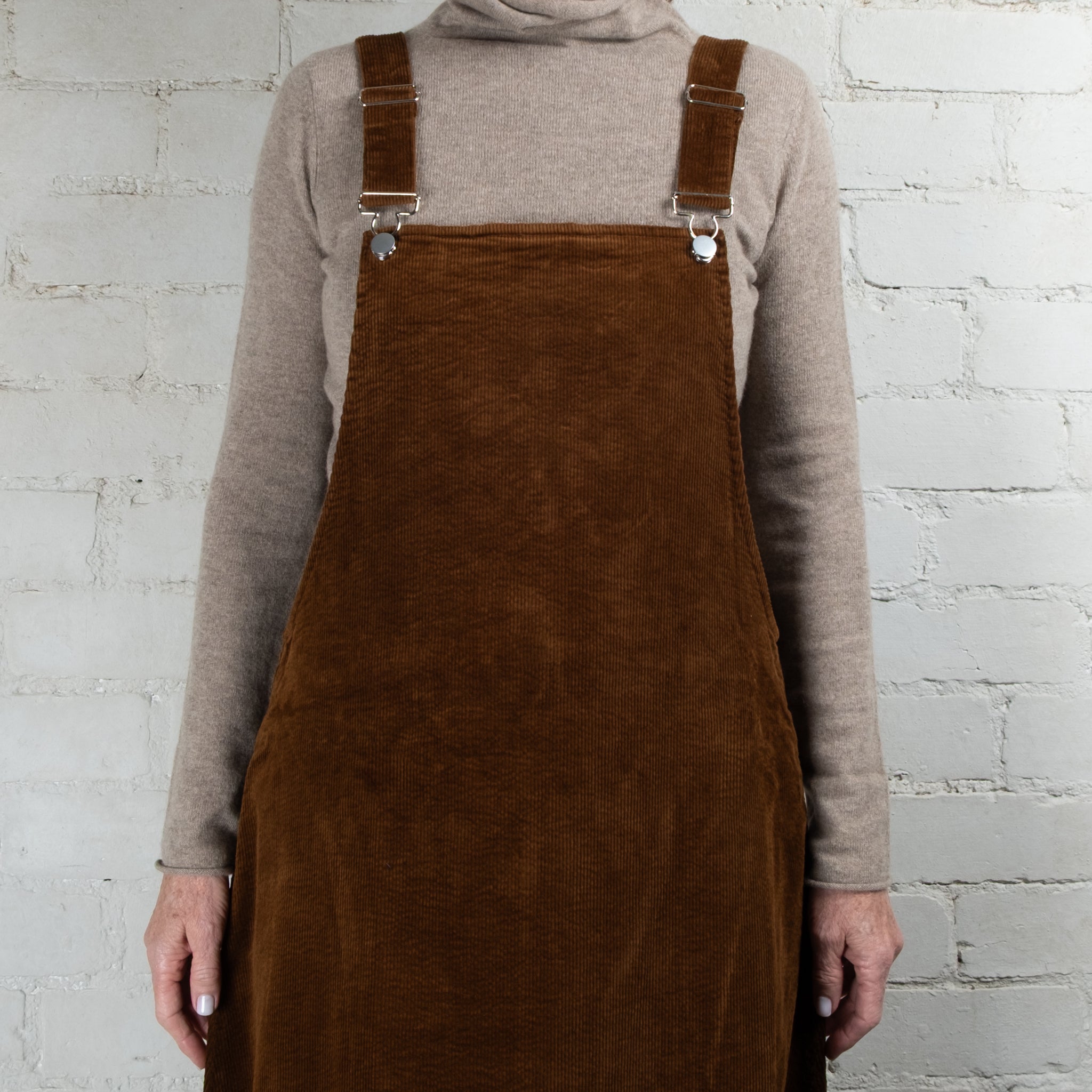 Montaigne Cotton Corduroy Overall Dress