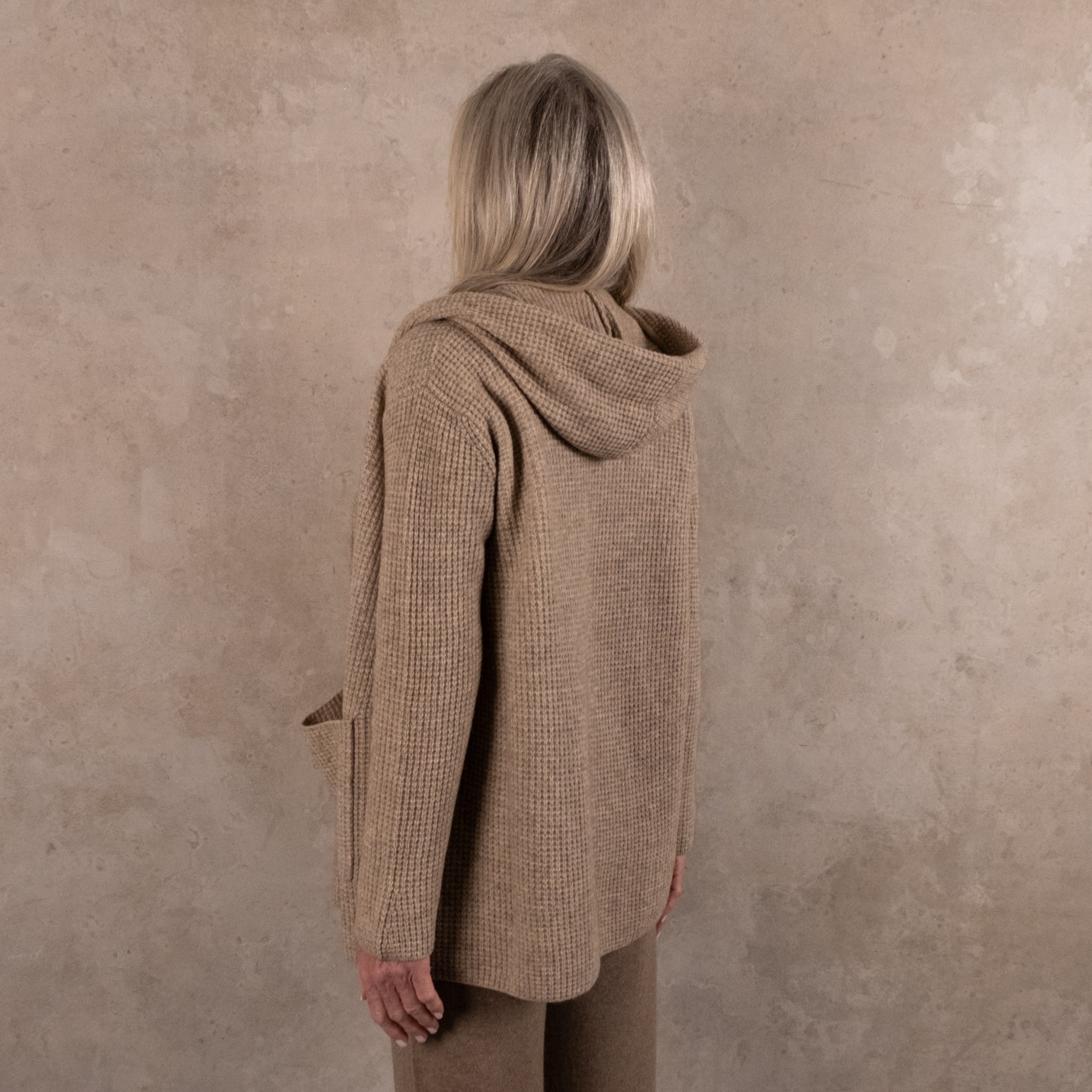 Cashmerism Yak & Merino Elm Wood Nomadic Hoodie Coat Cardigan