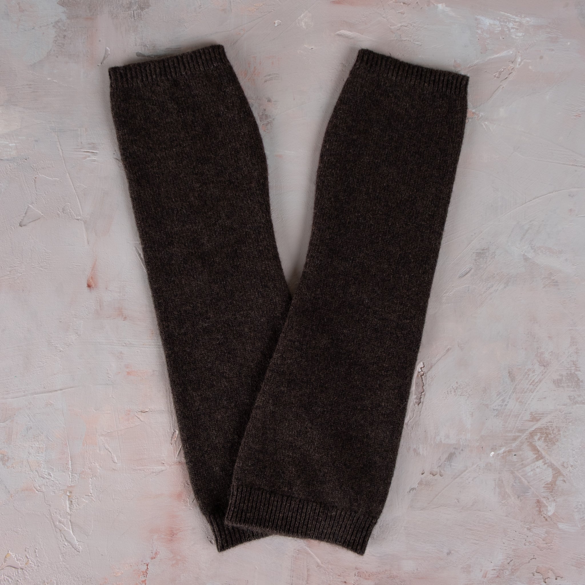 Cashmerism 100% Cashmere Mock Sleeve Long Fingerless Mittens