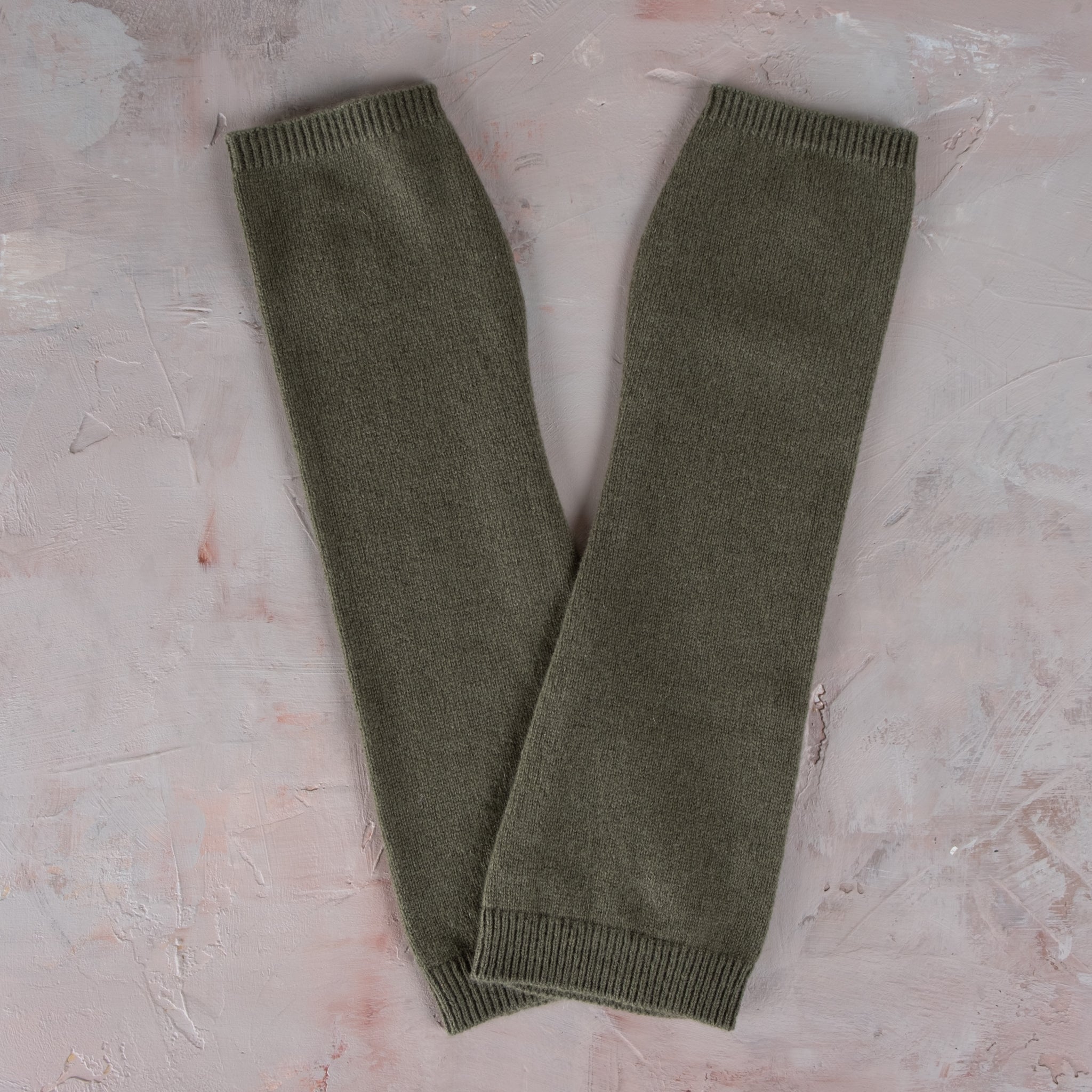 Cashmerism 100% Cashmere Mock Sleeve Long Fingerless Mittens