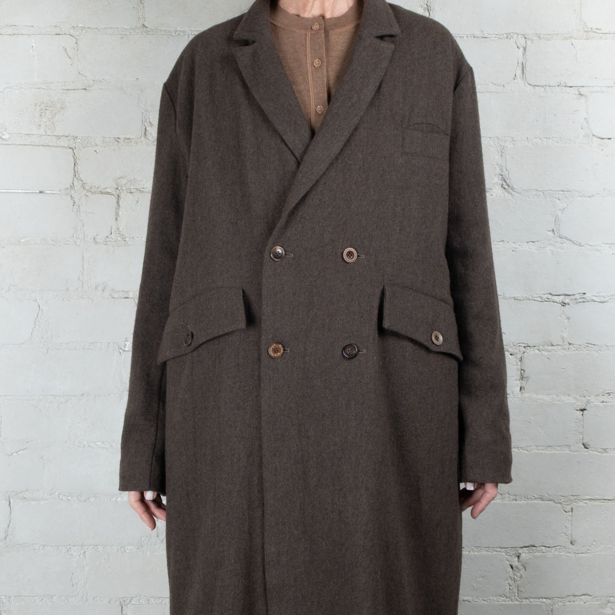 Aleksandr Manamis Double Breasted Wool Coat