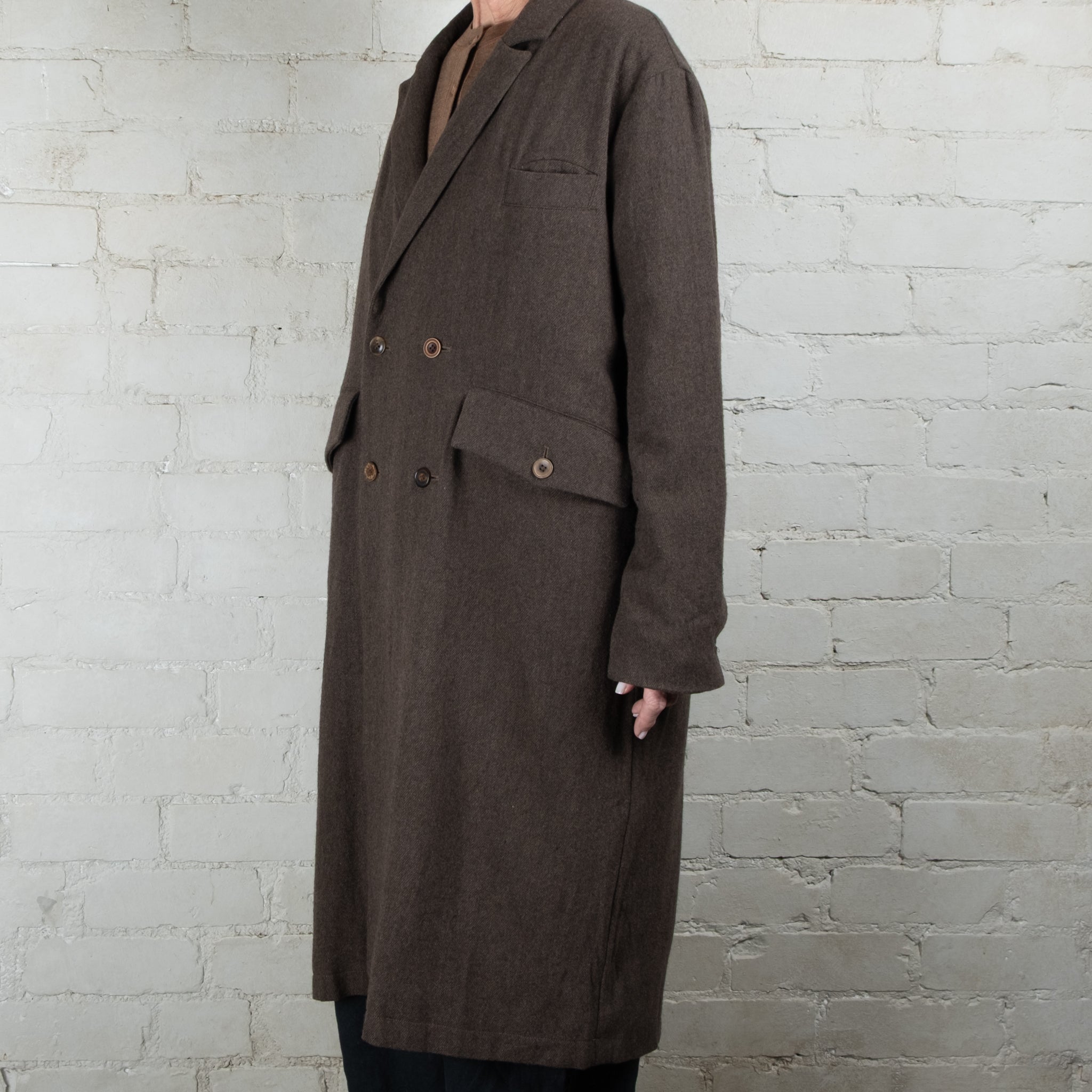 Aleksandr Manamis Double Breasted Wool Coat