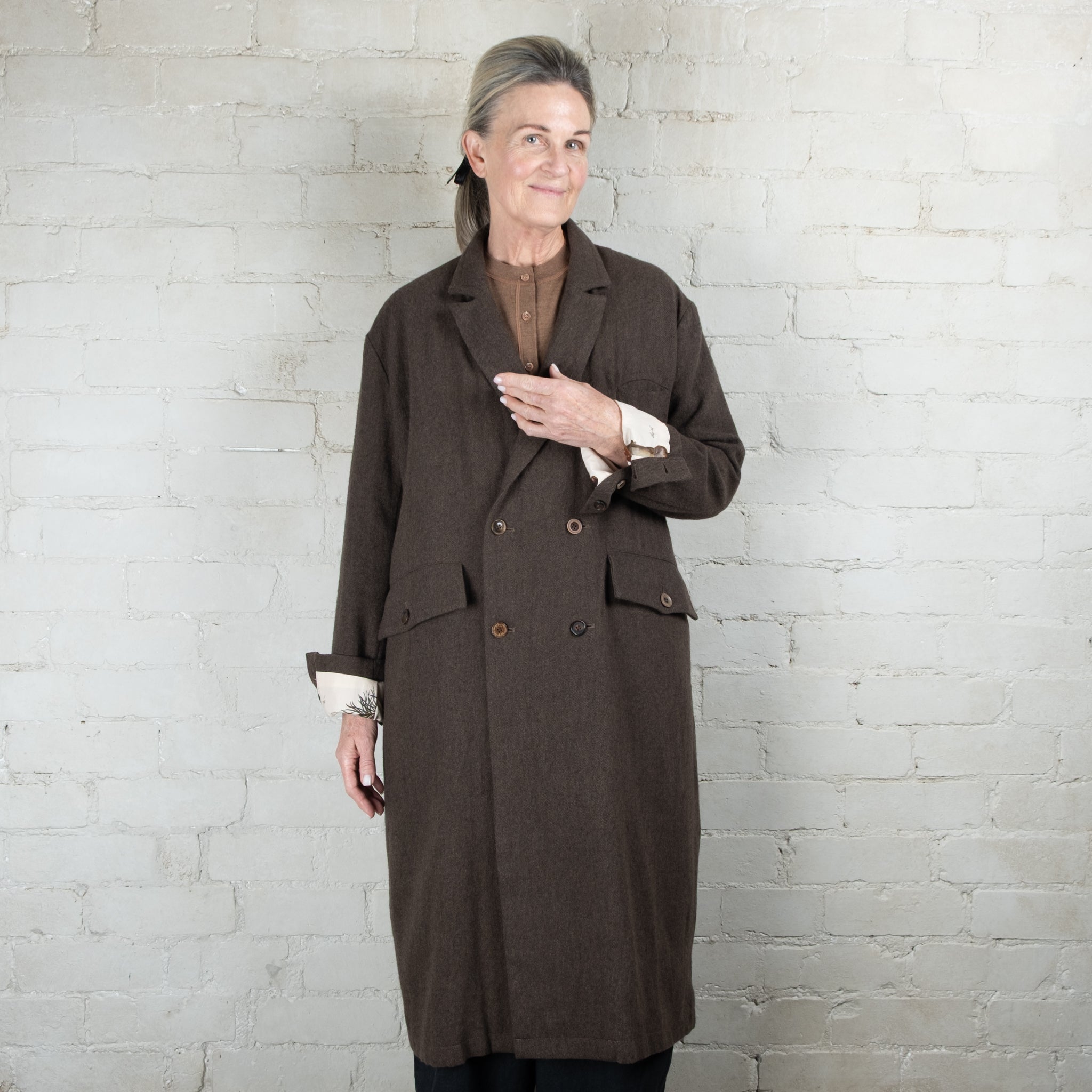 Aleksandr Manamis Double Breasted Wool Coat