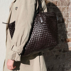 Juju & Co Basque Woven Leather Tote