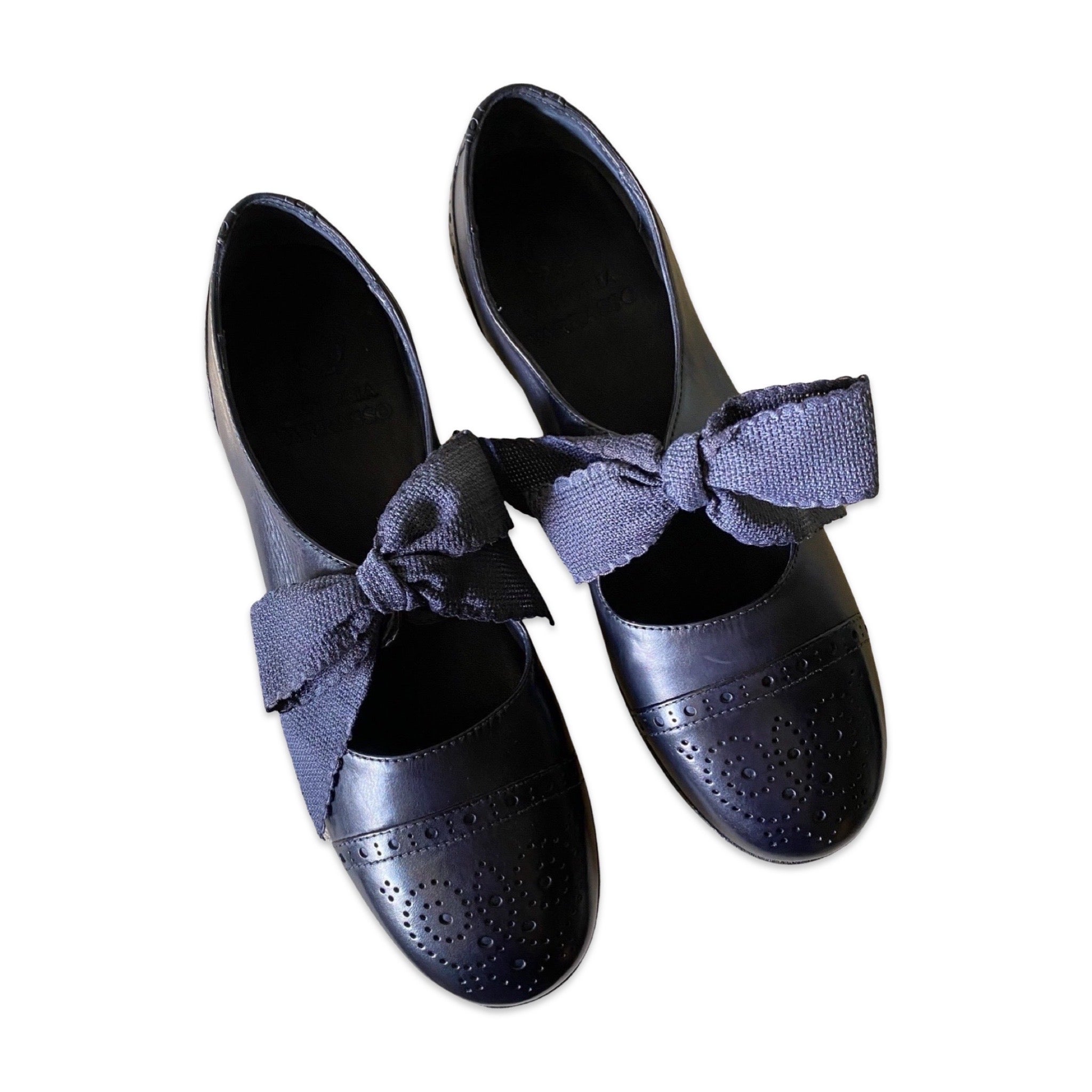 Victoria Varrasso Black Beatrix Bow Shoes